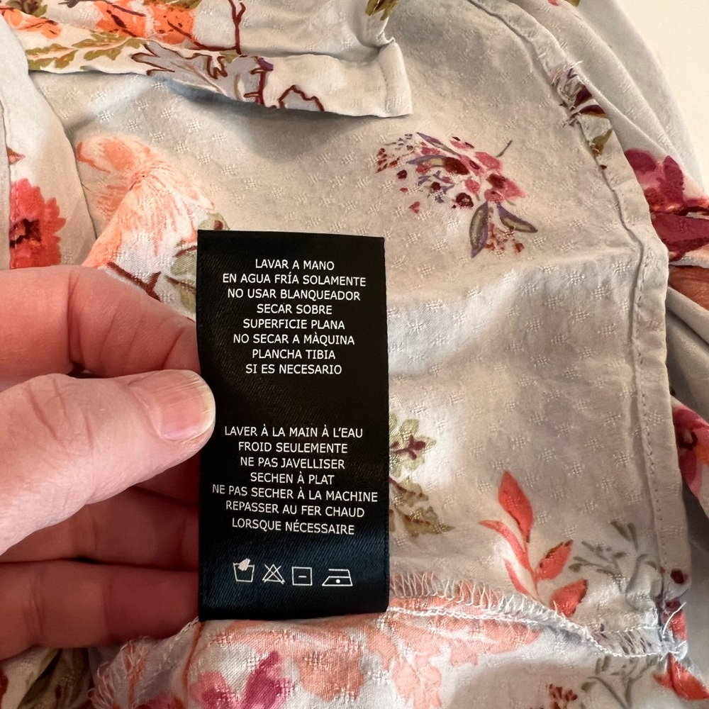 Dear John Audrey Spring in Bloom Blouse | Medium | Grey/ Pink - Picture 11 of 13